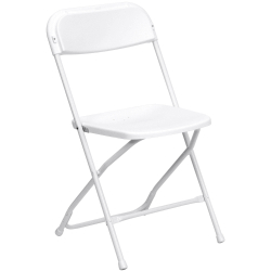 Plastic Folding Chairs - White